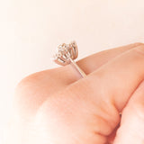 Vintage-Diamantring aus 18-karätigem Weißgold (ca. 0.08 ctw), 70er/80er Jahre