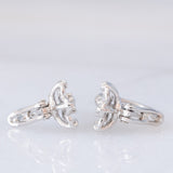 Orecchini vintage in platino con diamanti di taglio brillante (0.60ctw), anni ‘80/‘90
