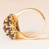 Vintage-Ring aus 18 Karat Gelbgold mit Granaten, 50er/60er Jahre
