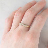 Anello vintage in oro giallo 9K e diamanti (0.15ctw ca.), anno ‘2000