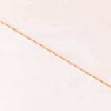 Vintage-Halskette mit Kette aus 9-karätigem Roségold und Herzanhänger aus 9-karätigem Roségold mit Diamanten