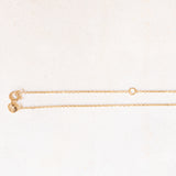 Vintage-Halskette mit Kette aus 9-karätigem Gelbgold und Anhänger aus 9-karätigem Gelb- und Weißgold mit Amethyst (ca. 0.35 ct) und Diamanten, 70er Jahre