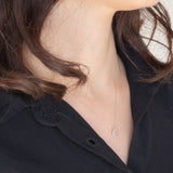 Collana vintage in platino con diamanti (0.15ctw), anni ‘90/anni ‘2000