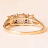 Vintage-Ring aus 9-karätigem Gelb- und Weißgold mit Opalen (ca. 0.55 ctw) und Diamanten (ca. 0.06 ctw), Jahr 2003