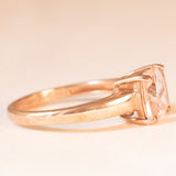 Solitario moderno in oro rosa 9K con morganite (1.50ct ca.), anno 2009