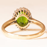 Vintage-Gänseblümchen-Ring aus 9-karätigem Gelb- und Weißgold mit Diopsid (ca. 1.40 ct) und Diamanten (ca. 0.20 ctw), Jahr 2006