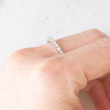 Mezzo eternity vintage in oro bianco 18K con diamanti di taglio brillante (0.33ctw ca.), anni ‘90/anni ‘2000