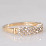 Anello vintage in oro giallo 9K e diamanti (0.15ctw ca.), anno ‘2000