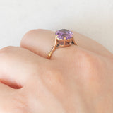 Vintage Solitärring aus 9 Karat Gelb- und Roségold mit Amethyst (ca. 1.80 ct)
