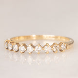 Mezzo eternity vintage in oro giallo 9K con diamanti di taglio brillante (0.27ctw ca.)