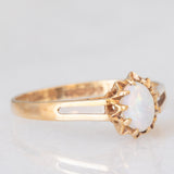 Vintage-Solitär aus 9-karätigem Gelbgold mit Opal (ca. 0.25 ct), 1982