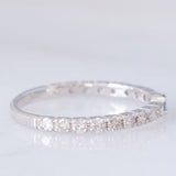 Mezzo eternity vintage in oro bianco 18K con alessandrite (0.06ct) e diamanti (0.45ctw), anni ‘2000