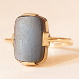 Vintage-Onyx-Ring aus 14-karätigem Gelbgold, 60er Jahre