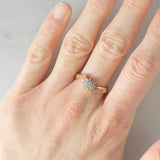 Anello contrarier a fiore in oro rosa 9K con diamanti (0.12ctw ca.)