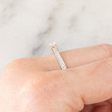 Anello vintage in oro bianco 14K con diamanti (0.34ctw ca.), anni ‘80