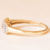 Vintage-Ring aus 9-karätigem Gelbgold mit Tansaniten (ca. 0.40 ctw) und Diamanten (ca. 0.16 ctw), Jahr 2006