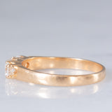 Trilogy vintage in oro giallo 14K con diamanti di taglio brillante (0.60ctw ca.), anni ‘70