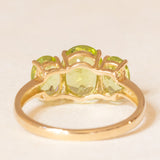 Trilogy vintage in oro giallo 9K con peridoti (3ctw ca.)