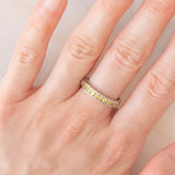 Riviera vintage in oro bianco 9K con zaffiri gialli sintetici (0.54ctw)