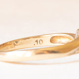 Винтаж Toi et Moi из желтого золота 9 карат с бриллиантами (около 0.10 карата), 50-е годы.