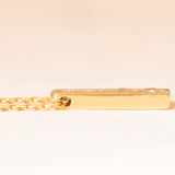 Collier vintage avec chaîne en or jaune 18 carats et pendentif en or jaune et blanc 18 carats avec diamants taille ancienne (environ 0.20 ct au total), années 60/70