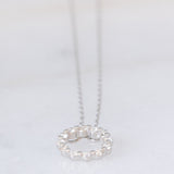Collana vintage in platino con diamanti di taglio brillante (0.15ctw), anni ‘90
