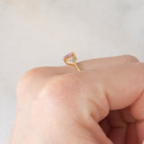 Anello vintage con zaffiro rosa (0.52ct ca.) e diamanti, annni ‘90