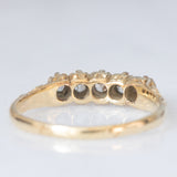 Veretta antica in oro giallo e bianco 14K con diamanti di taglio brillante (0.50ctw ca.), anni ‘30