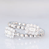 Contrarier vintage regolabile in platino con diamanti (0.50ctw), anni ‘90