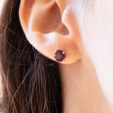 Vintage-Ohrringe aus 9-karätigem Gelbgold mit Turmalinen (ca. 1.50 Karat), 70er Jahre