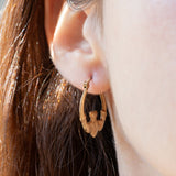 Orecchini Claddagh vintage in oro giallo 9K
