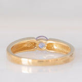 Solitario vintage in oro giallo 9K con tanzanite (0.57ct ca.)