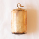 Vintage 9K Yellow Gold Plastic Cylinder Emergency Money Pendant with Ten Shilling Note, 60s/70s