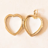 Herzförmiger Vintage-Fotoanhänger aus 9-karätigem Gelbgold, 60er Jahre