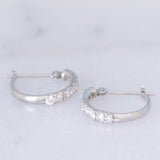 Orecchini a cerchio vintage in platino con diamanti (0.50ctw), anni ‘90/anni ‘2000