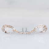 Orecchini vintage in oro bianco 18K con diamanti (0.40ctw), anni ‘80
