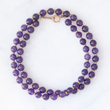 Collana vintage con ametiste e in oro giallo 18K, anni ‘70