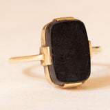 Vintage-Onyx-Ring aus 14-karätigem Gelbgold, 60er Jahre