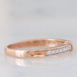 Anello vintage in oro rosa 9K con diamanti (0.20ctw ca.), anni ‘80