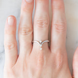Trilogy vintage in oro bianco 14K con diamanti di taglio brillante (0.15ctw ca.), anni ‘70