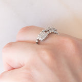Contrarier vintage regolabile in platino con diamanti (0.50ctw), anni ‘90