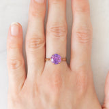Vintage Solitärring aus 9 Karat Gelb- und Roségold mit Amethyst (ca. 1.80 ct)