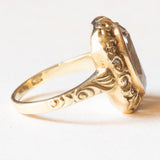 Vintage-Ring aus 14-karätigem Gelbgold mit synthetischem blauen Spinell (ca. 4.50 ct), 50er Jahre