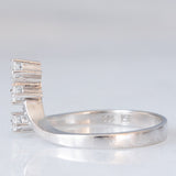 Trilogy vintage in oro bianco 14K con diamanti di taglio brillante (0.15ctw ca.), anni ‘70