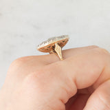 Antiker Patch-Ring aus 18 Karat Gelbgold und Silber mit Diamanten im Rosenschliff (ca. 1.40 ctw), Anfang des 900. Jahrhunderts