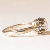 Solitario antico in oro 18K con diamante di taglio rosetta (0.50ct ca.), anni ‘20/‘30