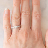 Solitario vintage in stile Art Déco in platino con diamante (0.40ct)