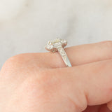 Anello vintage in platino con diamanti (1.07ctw), anni ‘90