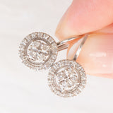 Orecchini in oro bianco 18K con diamanti di taglio brillante (0.40ctw ca.), anni ‘90
