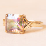 Vintage-Ring aus 9-karätigem Gelbgold mit mystischem Quarz (ca. 3.50 ct), Jahr 2006